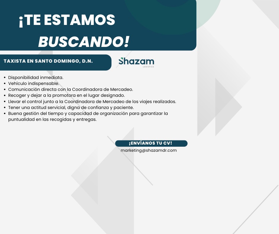 candidatos - Taxista para Shazam Logistics SRL