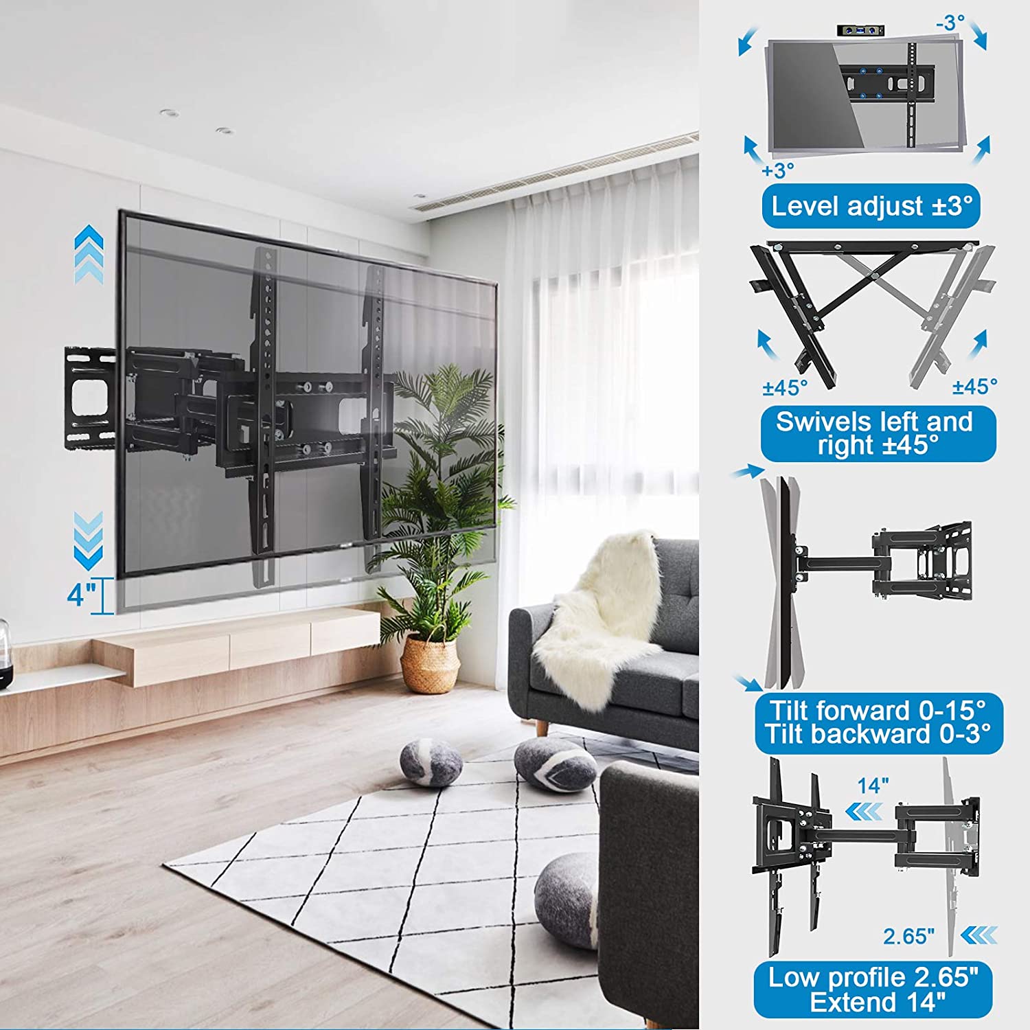 electrodomesticos - Base tv giratoria 32" a 75" 1