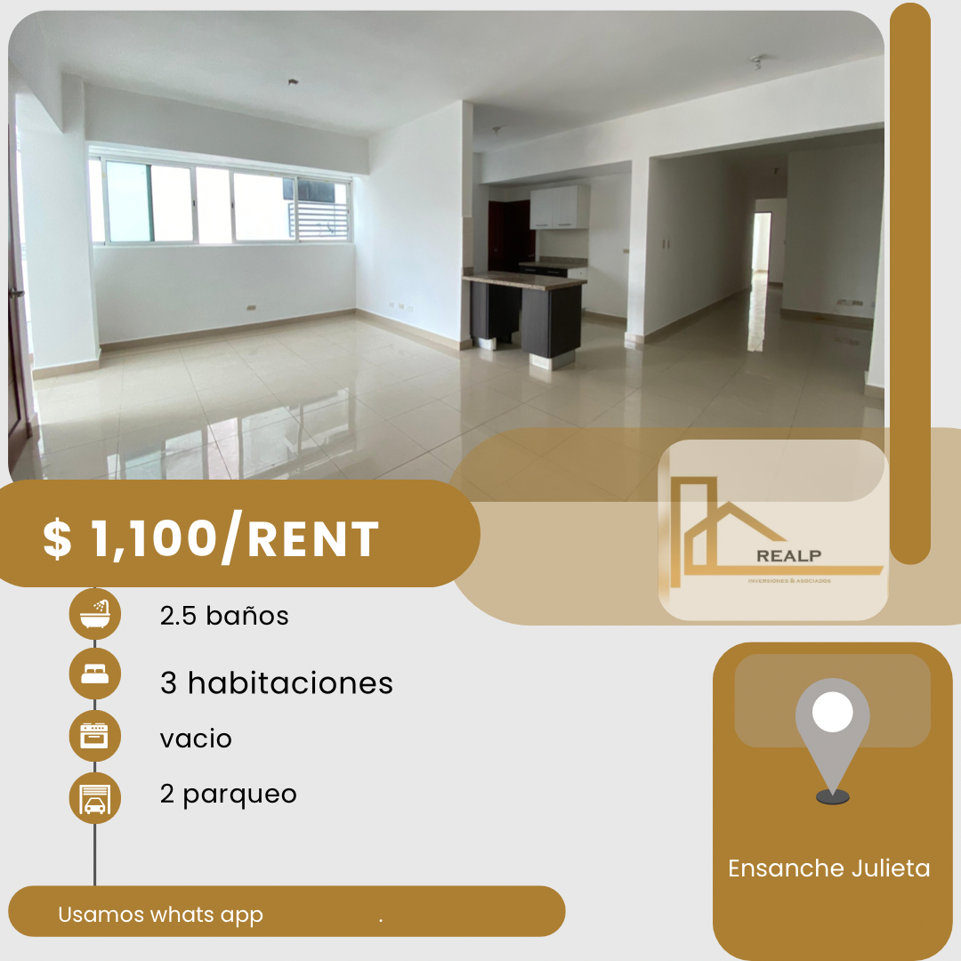 apartamentos - hermoso apartamento en zona céntrica en ensanche Julieta 