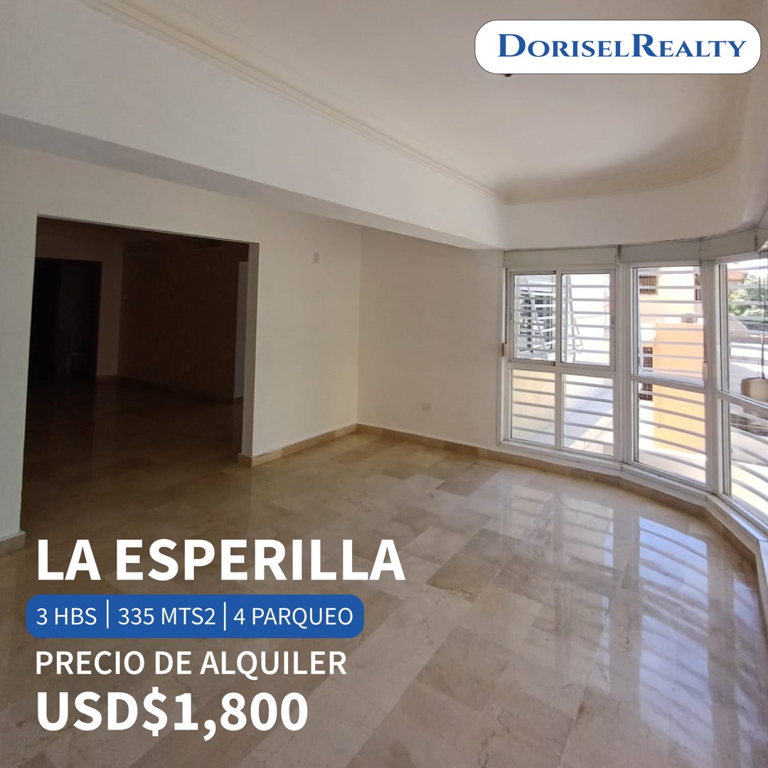 apartamentos - ALQUILER DE HERMOSO APARTAMENTO UBICADO EN LO MEJOR DE LA ESPERILLA