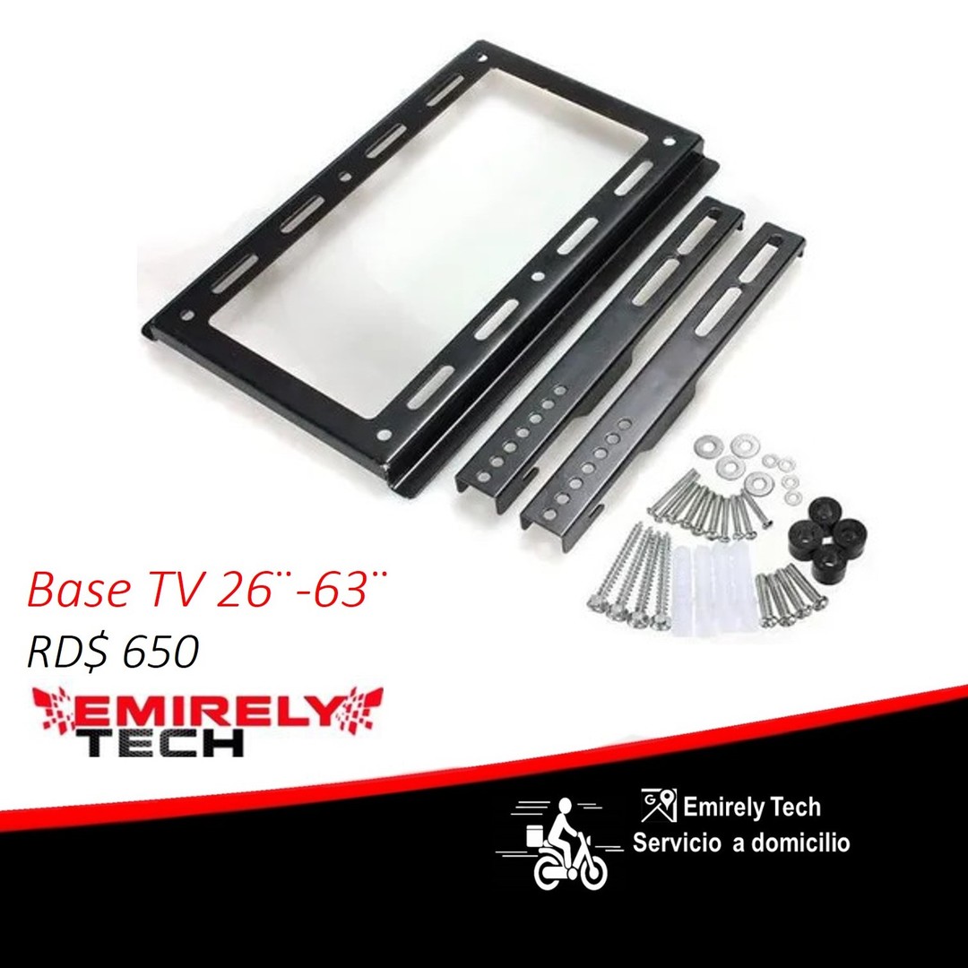 accesorios para electronica - Base Tv Fija Pared Soporte Television 26 - 63 