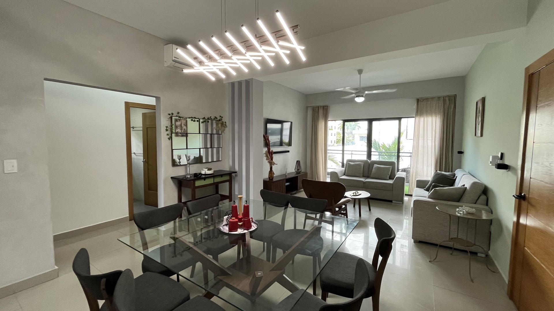 apartamentos - Arroyo Hondo Viejo amueblado 3 habitaciones 3.5 banos 2 parqueos balcon 2