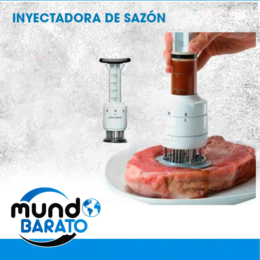 cocina - Inyector de salsas para carne profesional aguja ablandadora, sabor, bbq sazon 0