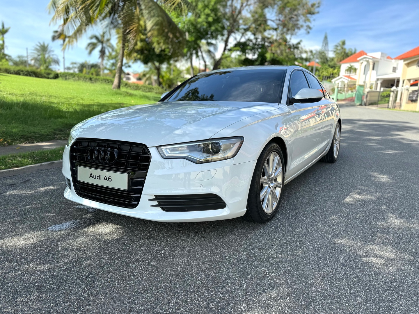 carros - Audi A6 2014, blanco.