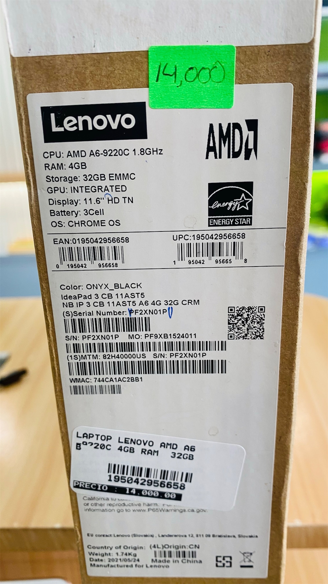 computadoras y laptops - Laptop lenovo Ideapad 3 AMD A6 4Gb de ram 32 EMMC 11.6 pulgada nueva 3