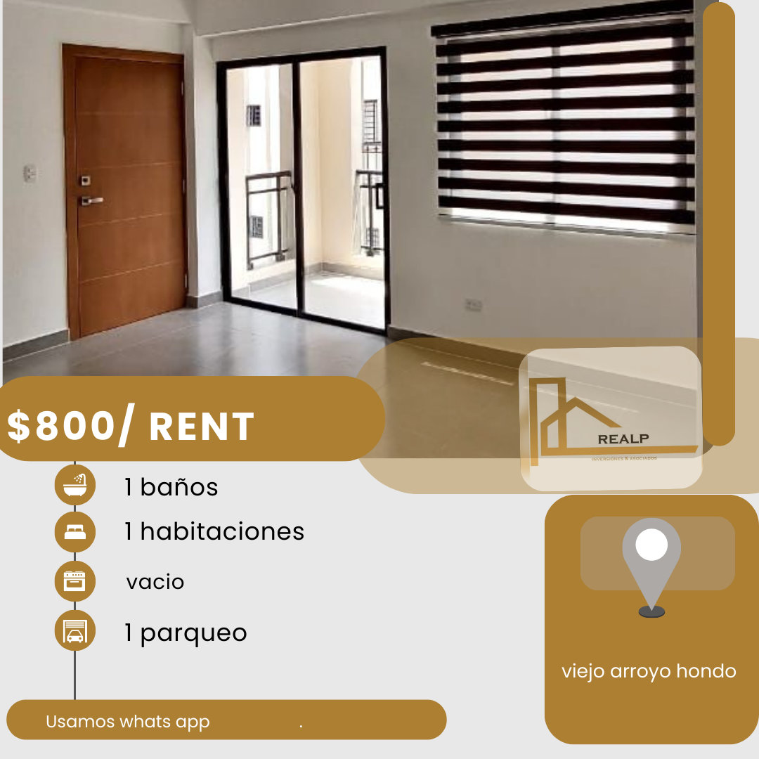 apartamentos - hermoso apartamento en una buena zona y tranquila en arroyo hondo viejo 