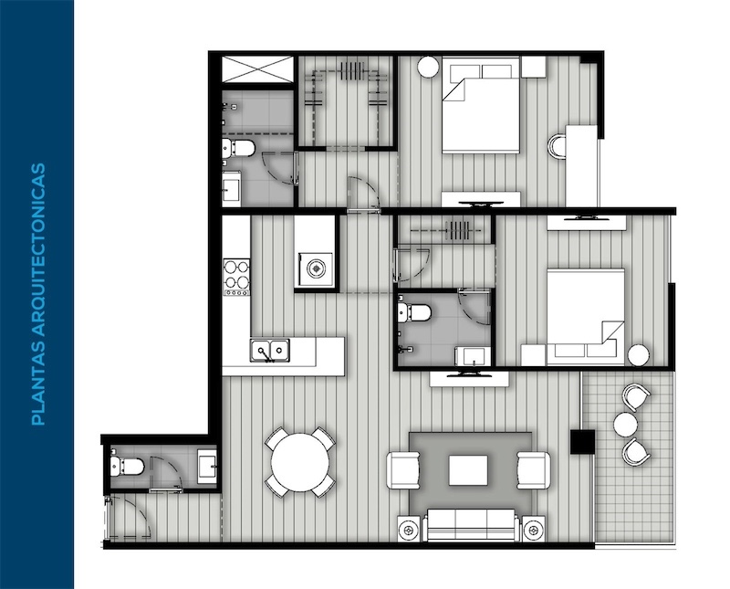 apartamentos - Venta de apartamentos nuevos en bella vista Distrito Nacional Santo Domingo 4