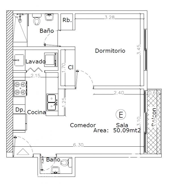 apartamentos - La Esperilla amueblado 1 hab