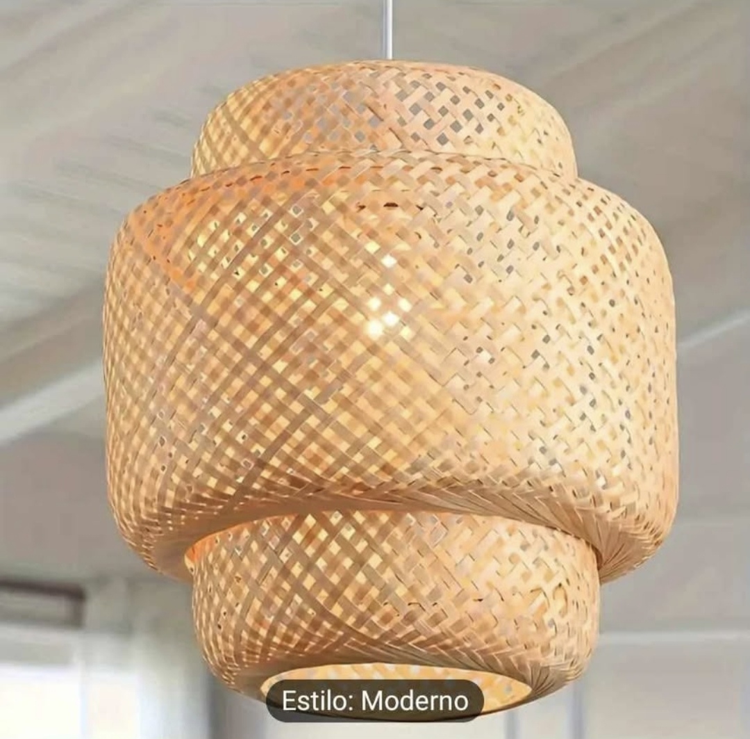 decoración y accesorios - Lampara colgante decorativa bambu, mimbre, rattan.