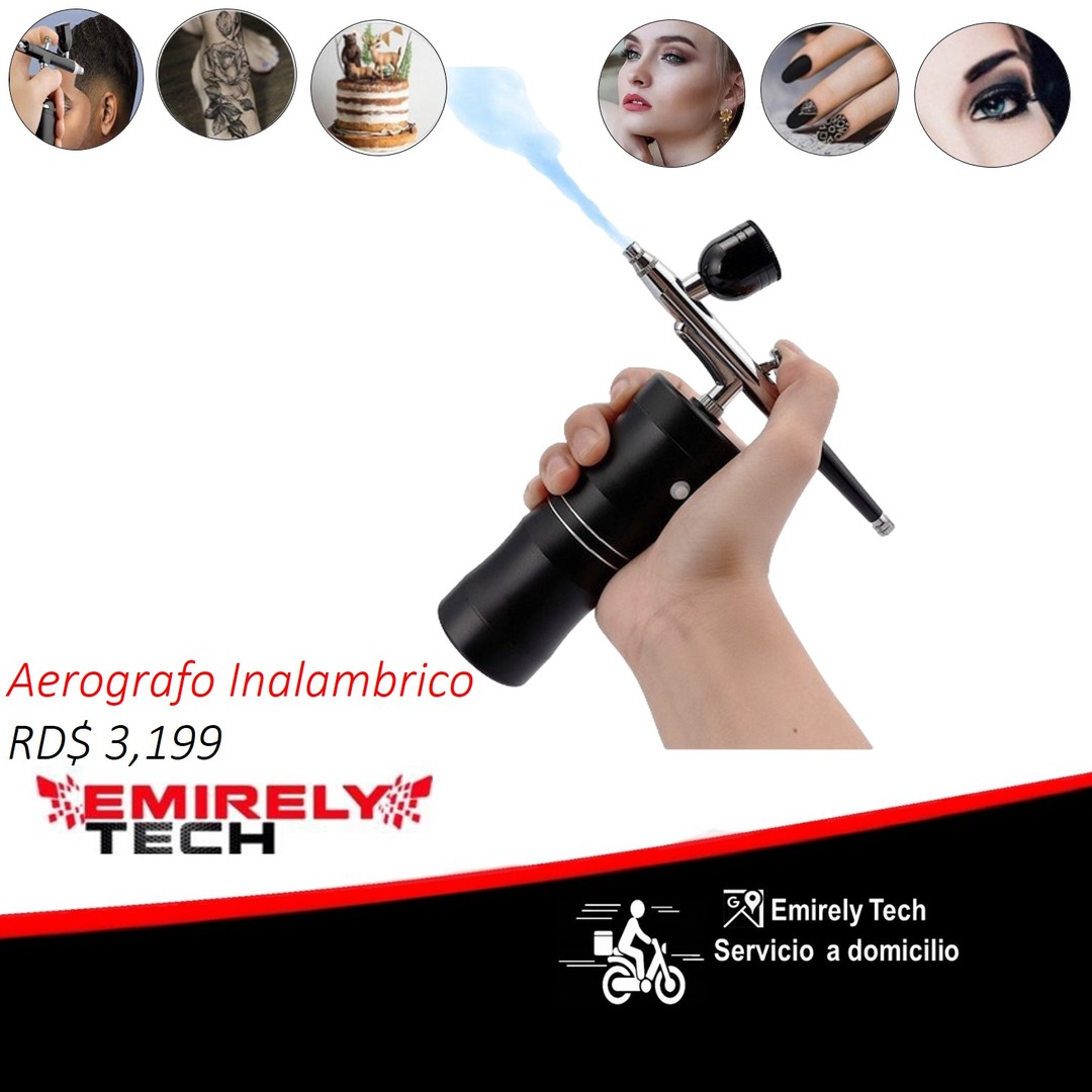 otros electronicos - Aerografo profesional recargable Aerografo inalambrico Mini compresor recargable 0