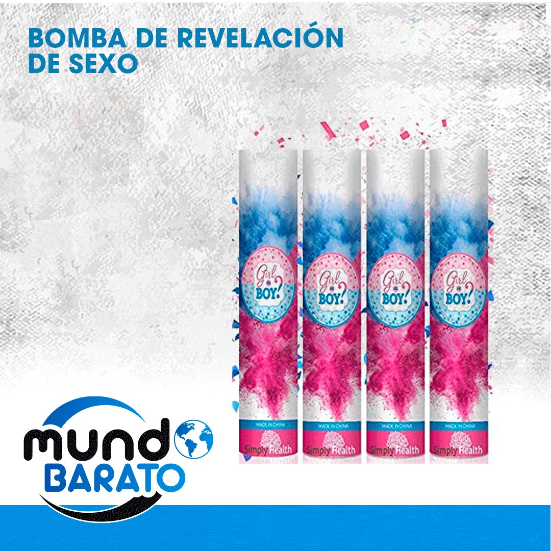 juguetes - Bomba revelacion de sexo Gender Reveal papelillo confeti confety bengala 0