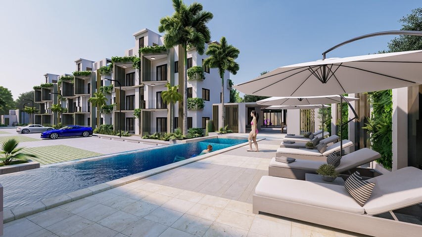 apartamentos - Proyecto en venta Punta Cana #24-1297 dos dormitorios, 2.5 baños, balcón, piscin 6