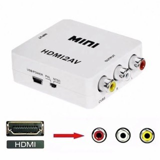 otros electronicos - Adaptador Convertidor Hdmi A Rca Av Audio Video Conversor Tv HDTV2AV 1