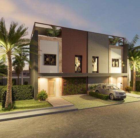 casas - Proyecto en venta Punta Cana #24-195 tres dormitorios, jacuzzi, piscina, balcón
