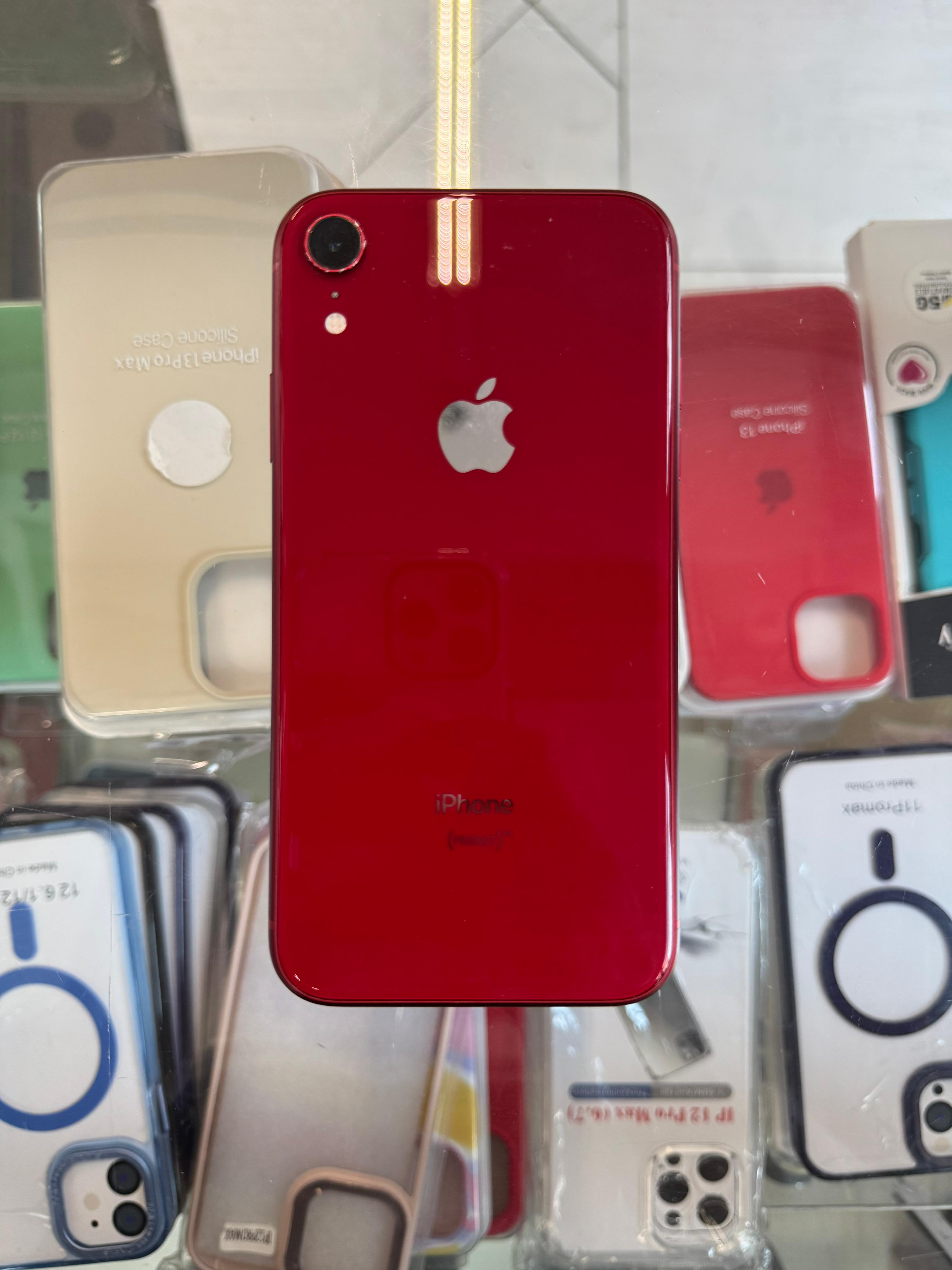 celulares y tabletas - Iphone XR rojo  64 GB turbo sim.