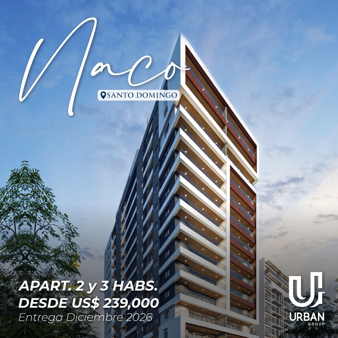 apartamentos - Apartamentos de 2 y 3 Habitaciones desde US$239,000 en Naco