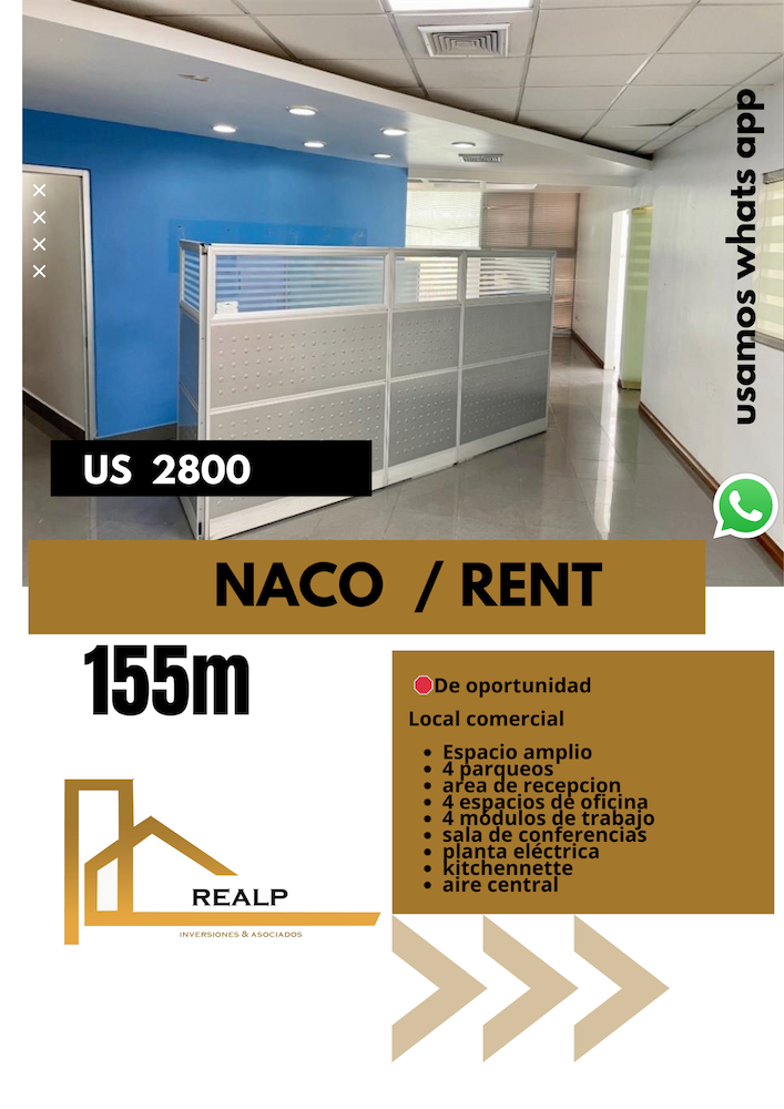 oficinas y locales comerciales - Oficina en Naco 155 m