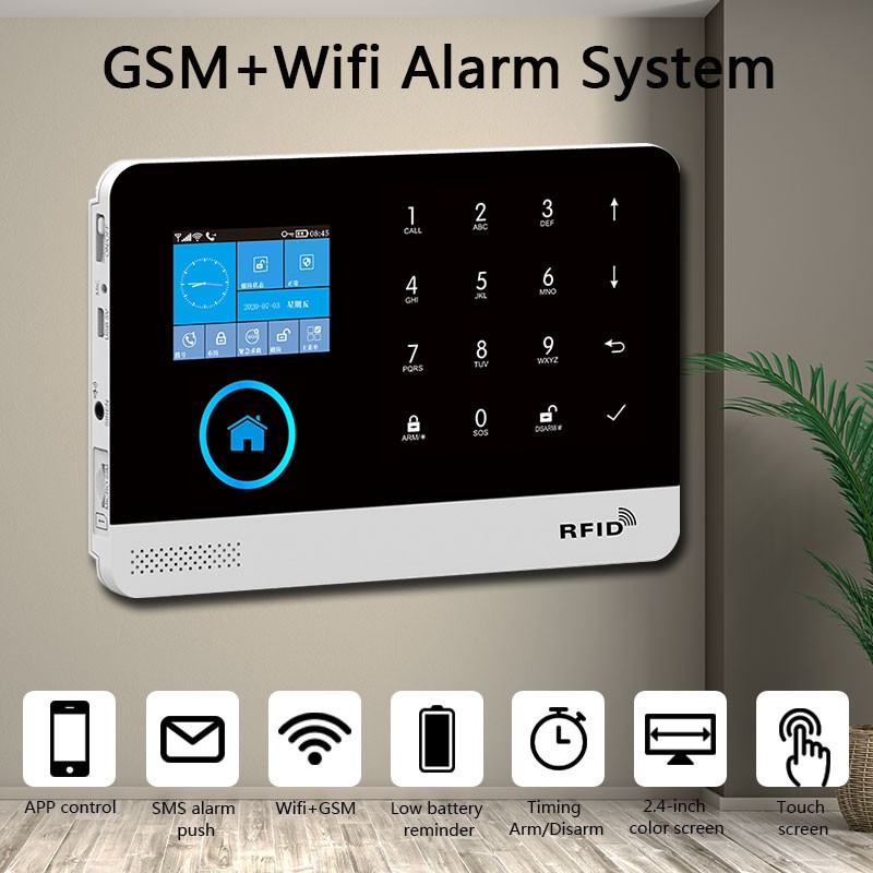 otros electronicos - Alarma de Seguridad Inalambrica WiFi GSM Con Alertas Remotas App