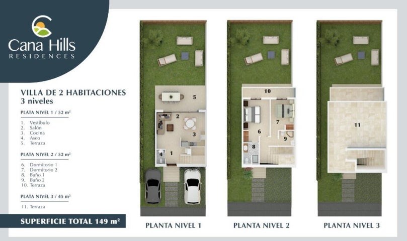 casas - Proyecto en venta Punta Cana #24-195 tres dormitorios, jacuzzi, piscina, balcón
 3