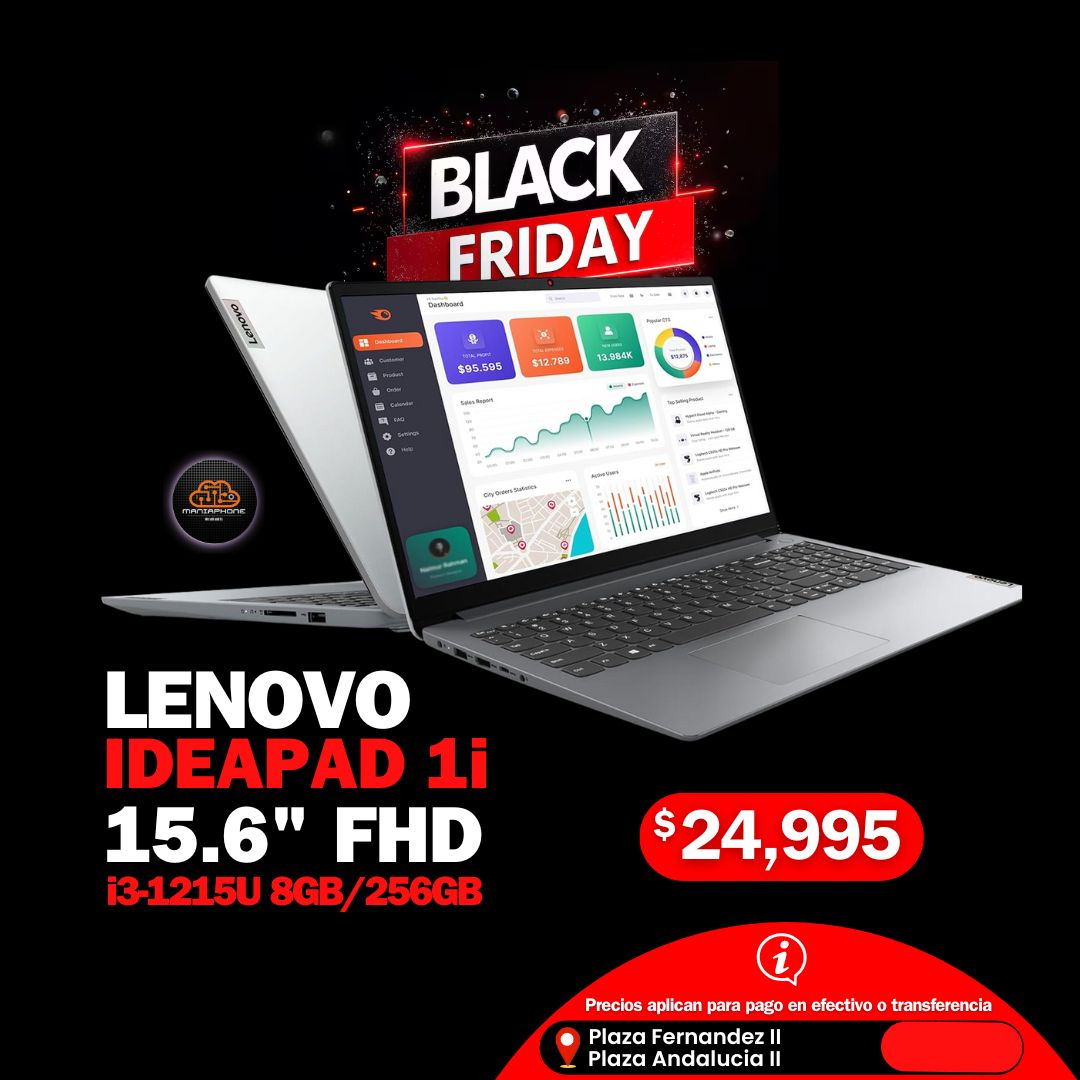 computadoras y laptops - Laptop Ideapad 1i 15.6" FHD i3-1215U 8GB/256GB 0