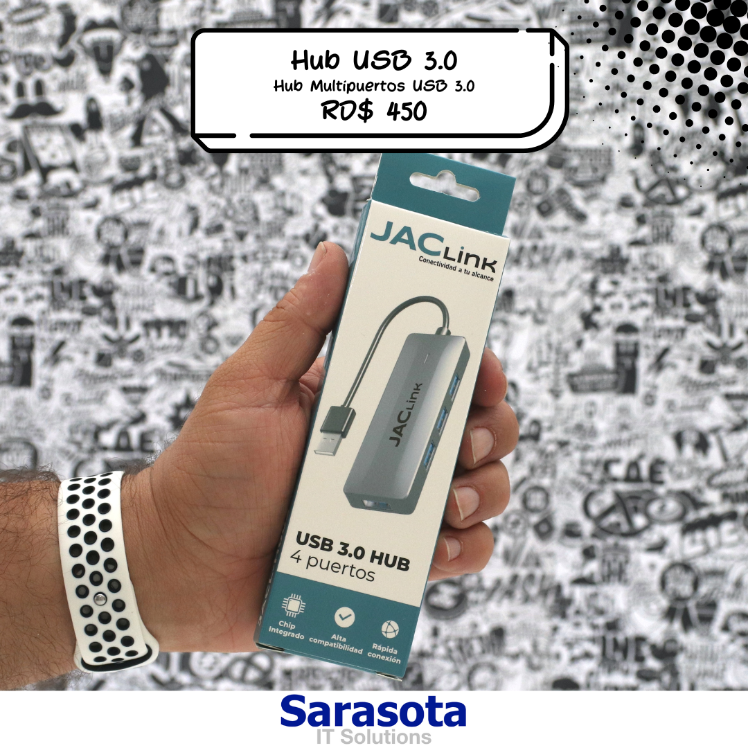 accesorios para electronica - Jaclink Hub Multipuertos USB 3.0 (Somos Sarasota)