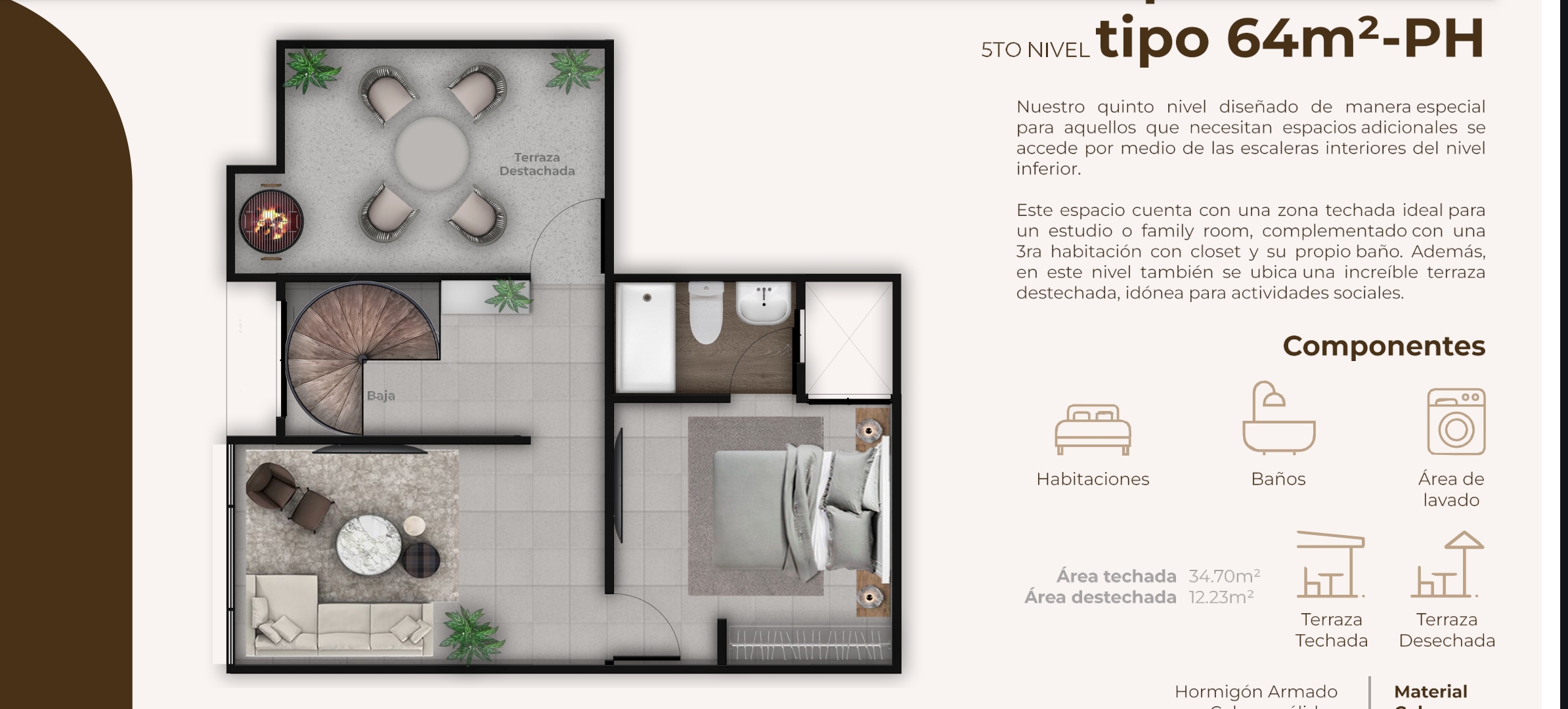 apartamentos - Apartamento Ciudad Juan Bosch 2 habitaciones más estudio  8