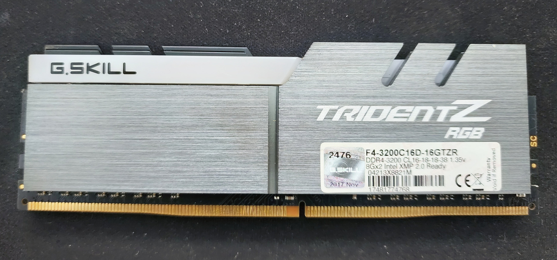computadoras y laptops - G.SKILL Trident Z RGB Series (Intel XMP) DDR4 RAM 16GB (2x8GB) 3200MT/s