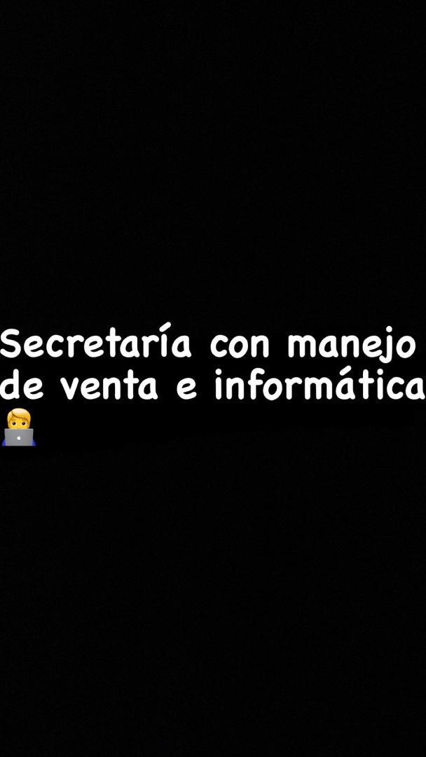 candidatos - Se solicita secretaría con manejo de Excel y word, también manejo de ventas 