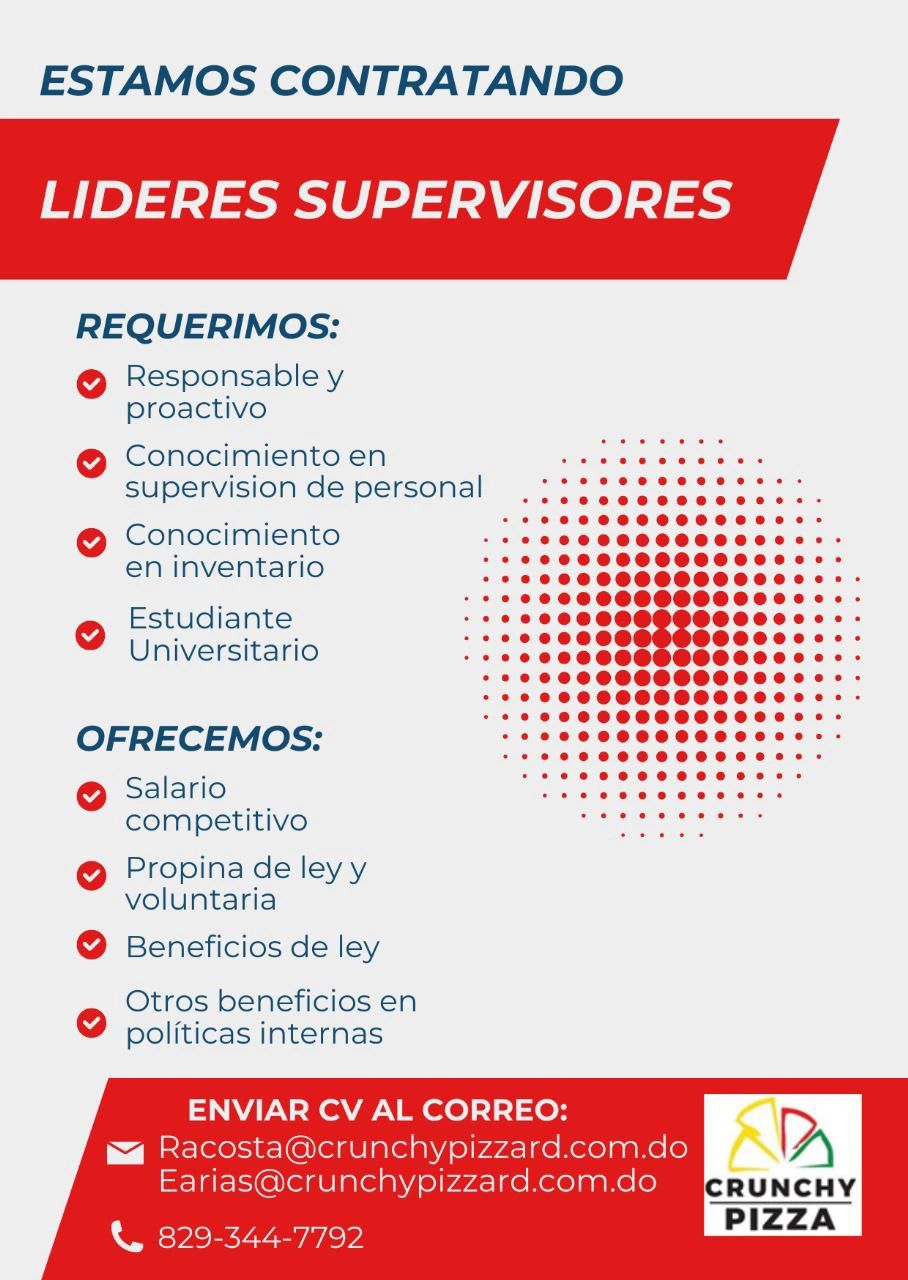 empleos disponibles - Se busca Lideres de Supervisores