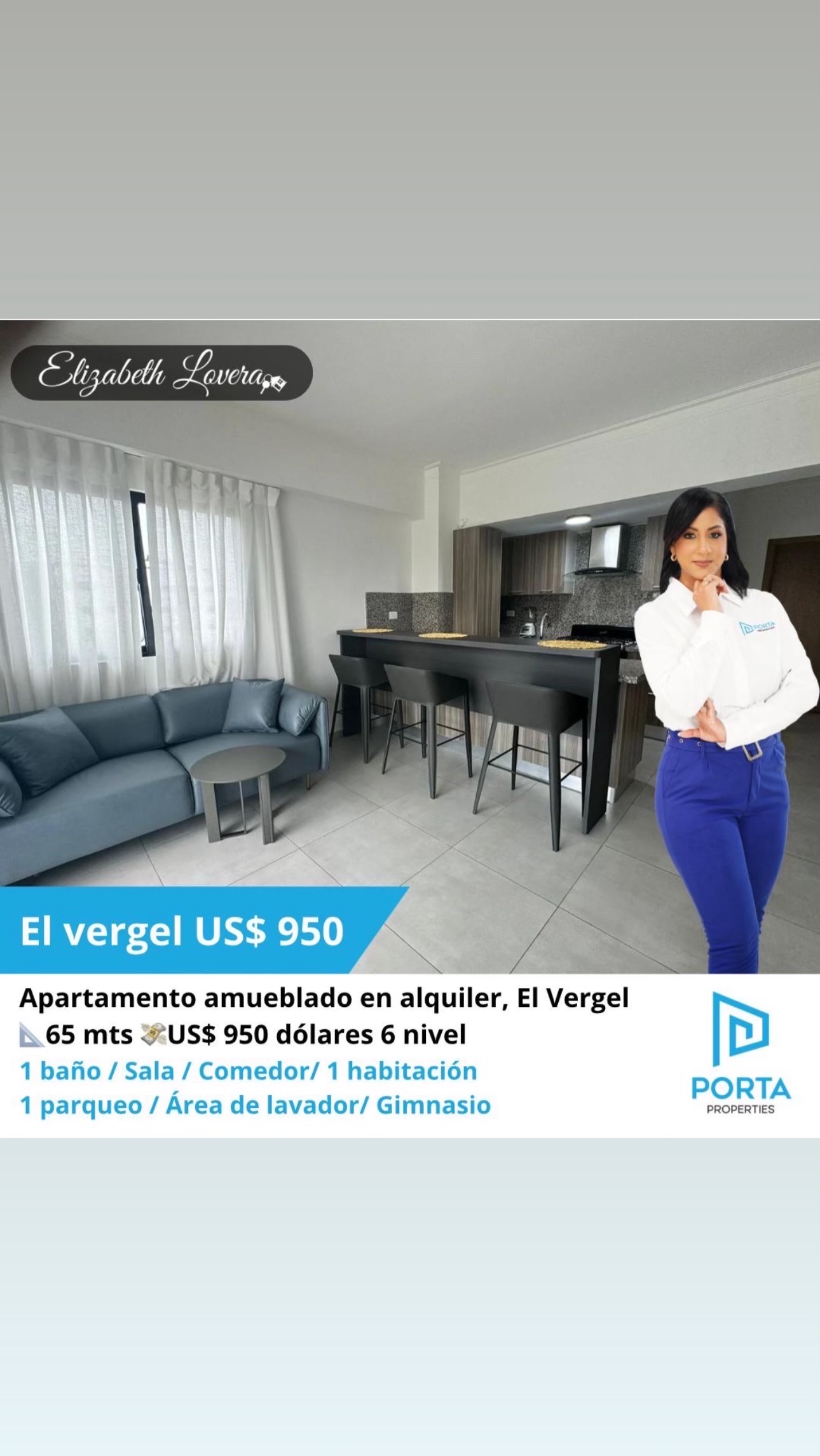 apartamentos - Apartamento amueblado, vergel  1