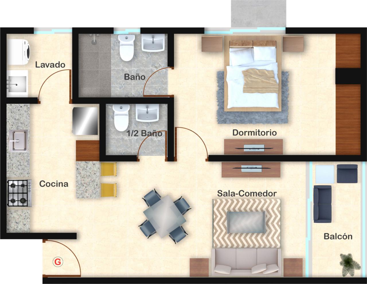 apartamentos - Proyecto de apartamentos en venta en Evaristo Morales 4