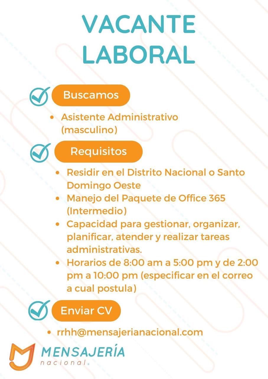 empleos disponibles - Mensajero