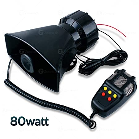 accesorios para electronica - Sirena Altavoz con Microfono Bocina para carros escolta amplificador 100watts 3