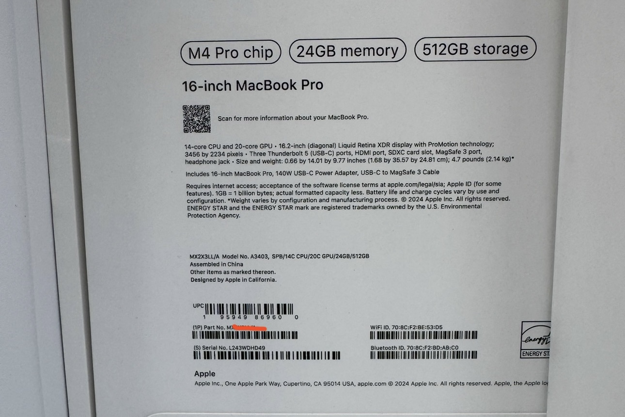 computadoras y laptops - MacBook Pro 16” M4 Pro 512GB/24GB Space Black 1