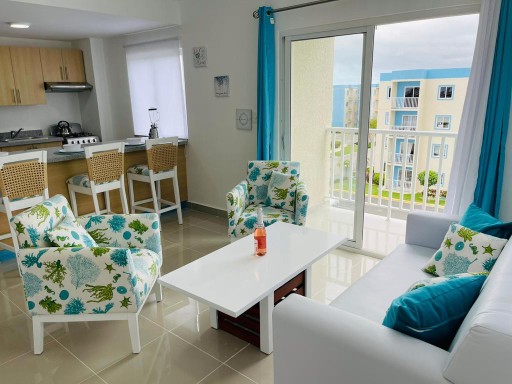 apartamentos - Apartamento Amueblado 2Hab con Área Social en Punta Cana, Serena Village. 