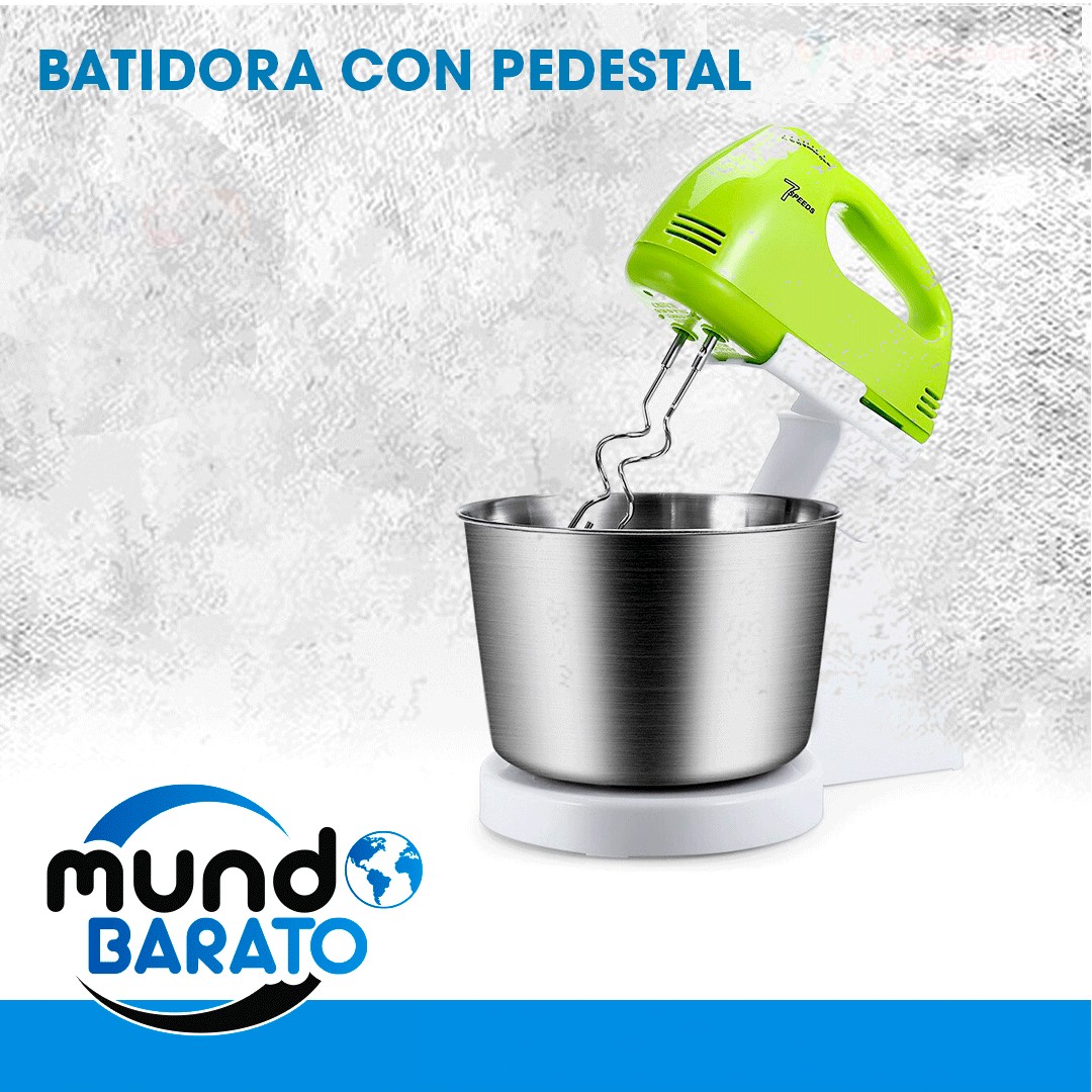 electrodomesticos - Batidora de Mano Inlec con Pedestal 7 velocidades TAZA DE PLASTICO 0