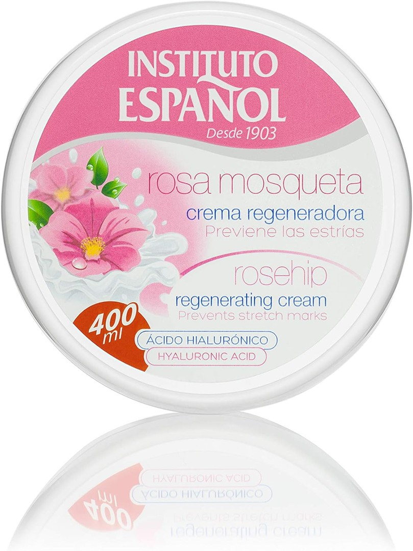 salud y belleza - Crema regeneradora Rosa Mosqueta previene estrías tarro 400 ml con ácido hialuró