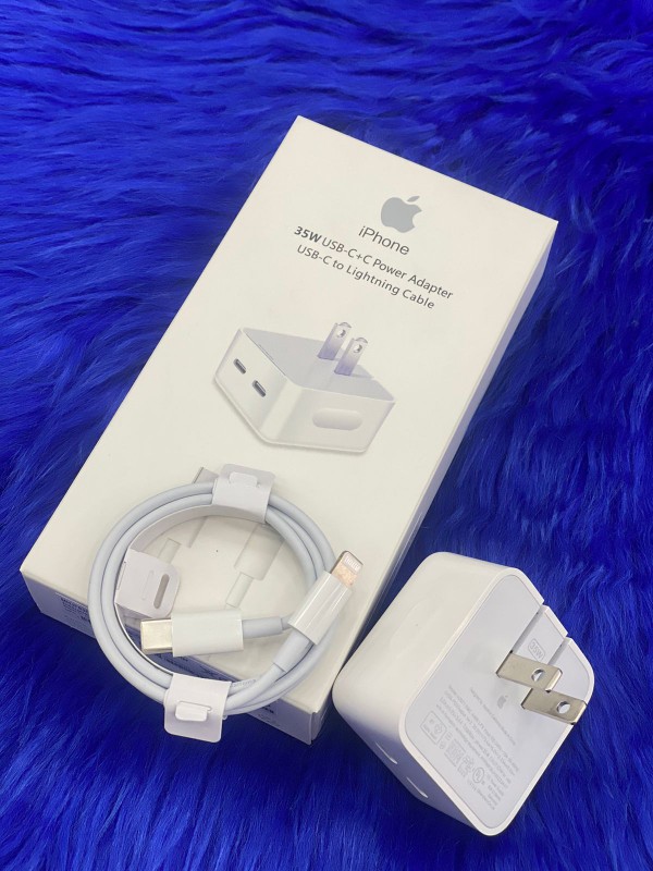 otros electronicos - Adaptador de corriente USB-C+C de 35 W cable USB-C a Lightning 