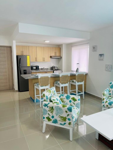 apartamentos - Apartamento Amueblado 2Hab con Área Social en Punta Cana, Serena Village.  2