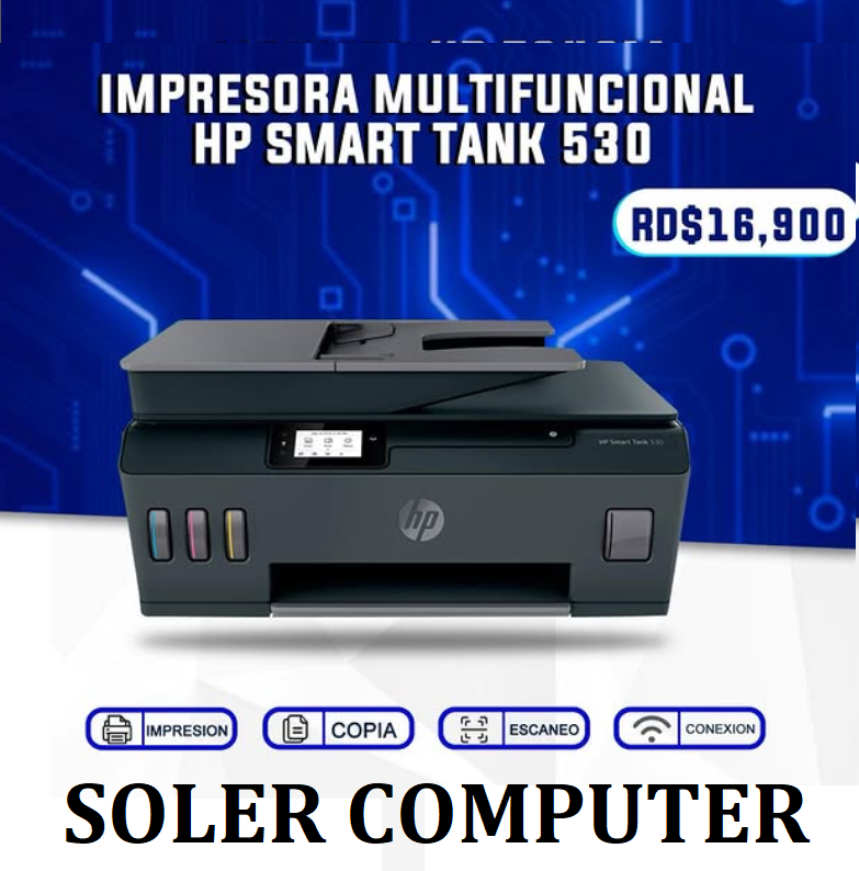 impresoras y scanners - Impresora HP Multifuncional Smart Tank 530