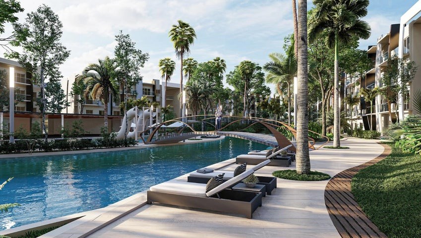 apartamentos - Proyecto en venta Punta Cana # 24-858 dos dormitorios, balcón, Gym, piscina.
 4