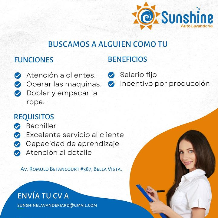 candidatos - Se busca empleada para lavanderia Bella Vista, DN.
