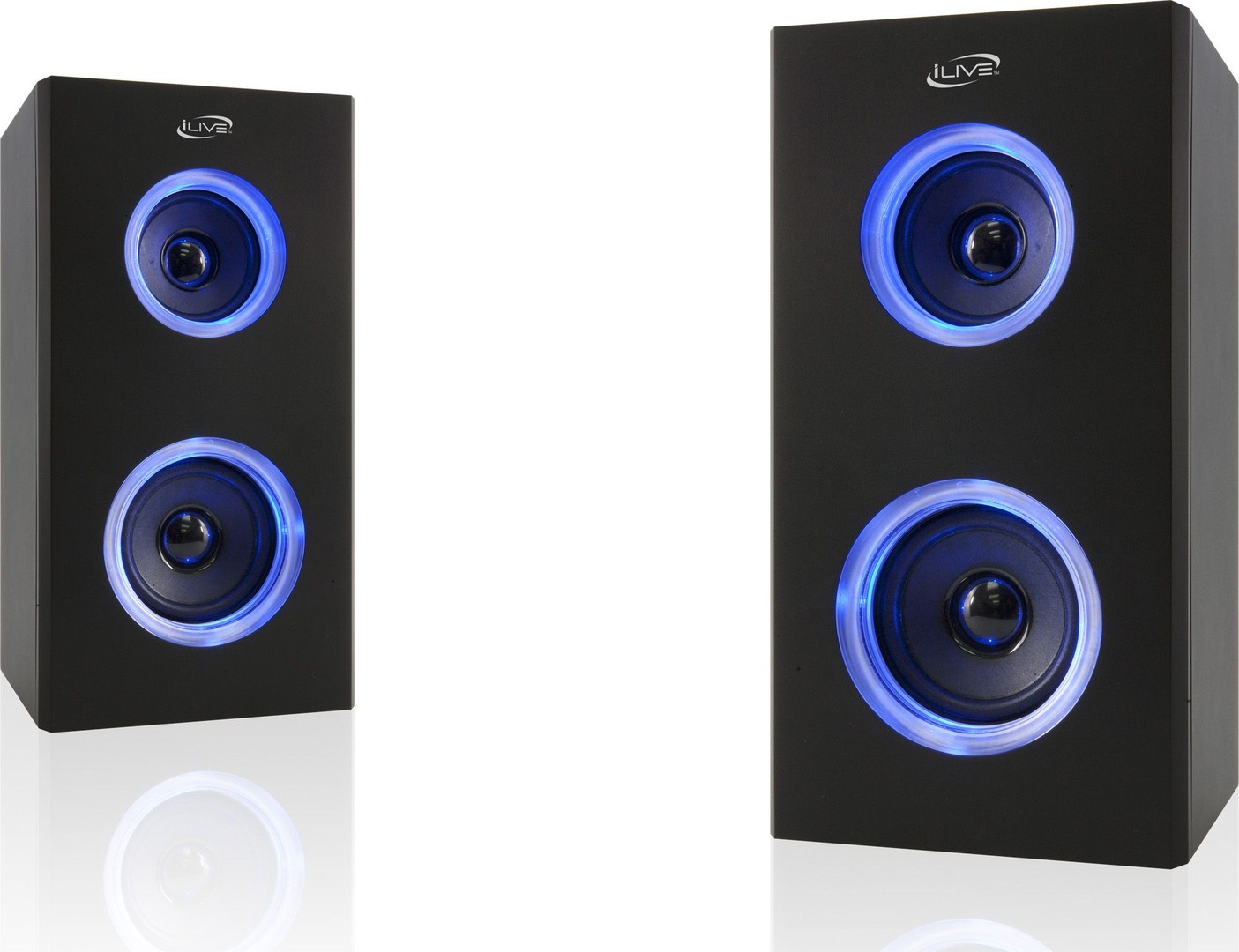 camaras y audio - Altavoz (par) portable inalambrico con LED 2