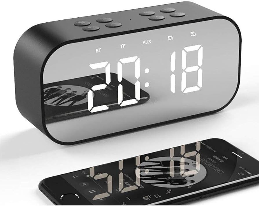 otros electronicos - Reloj Bocina Bluetooth Inalámbrico, radio de espejo digital, reloj despertador.