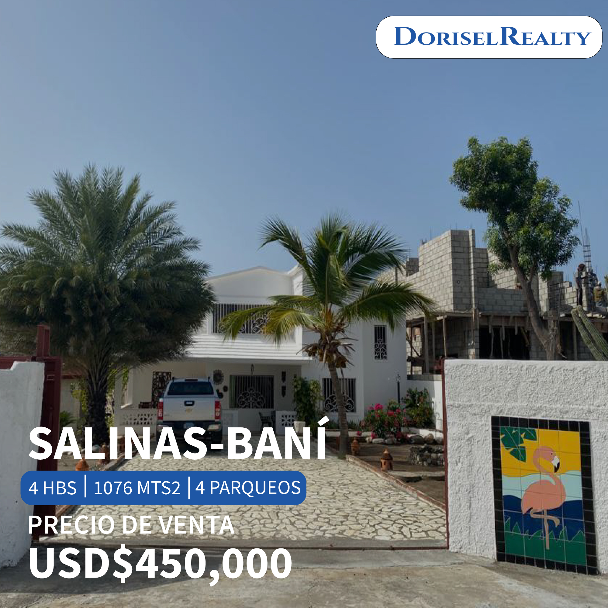 casas vacacionales y villas - VENTA DE HERMOSA CASA UBICADO EN SALINA-BANI