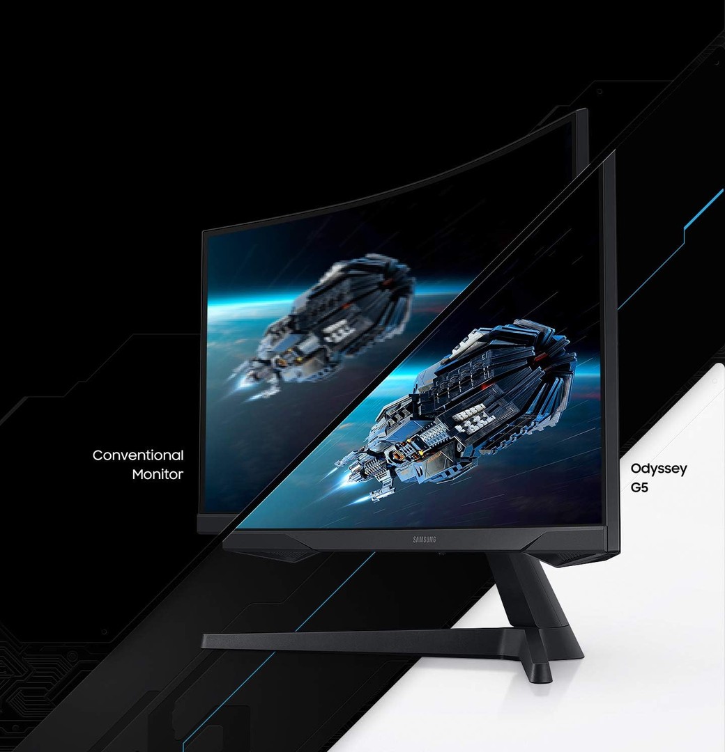 computadoras y laptops - MONITOR CURVO SAMSUNG 32 Pulg. ODYSSEY G5 2K 2560X1440 165HZ 1MS HDMI HDR10 5