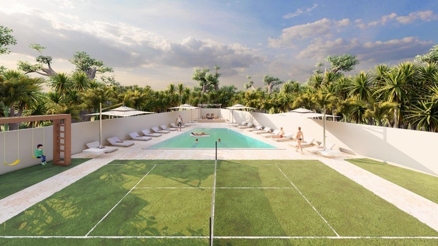 apartamentos - Proyecto en venta Punta Cana #24-1334 dos dormitorios, balcón, piscina, cancha. 6