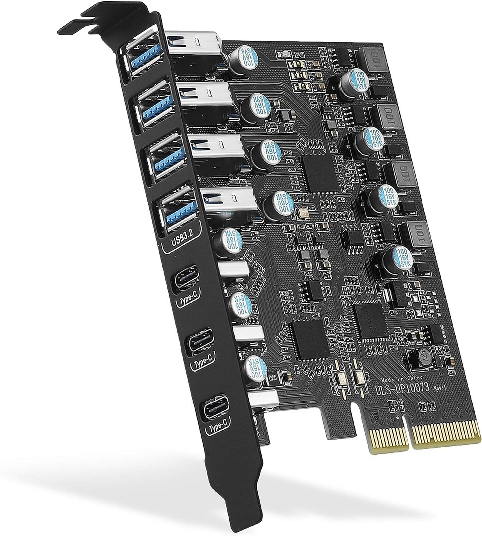 accesorios para electronica - Adaptador FANBLACK PCIe to USB 3.2 Gen 2 Card