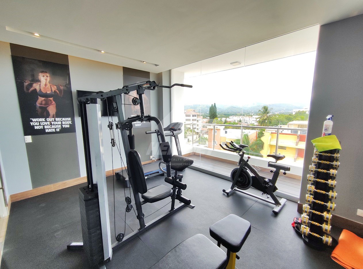 apartamentos - 1ER PISO CON TERRAZA ESPAÑOL Y GYM CERROS GURABO SANTIAGO  3