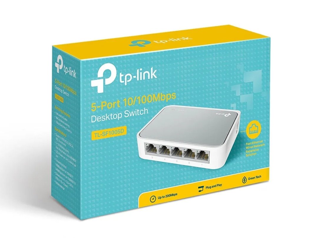 computadoras y laptops - SWITCH 5 PUERTOS TP-LINK TL-SF1005D, NO ADMINISTRABLE/DESKTOP, 5 PUERTOS 10/100M 1